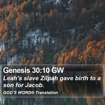 Genesis 30:10 GW Bible Verse Image