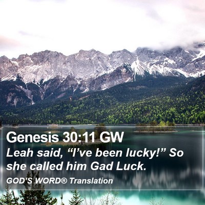 Genesis 30:11 GW Bible Verse Image