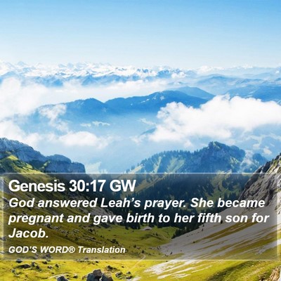 Genesis 30:17 GW Bible Verse Image
