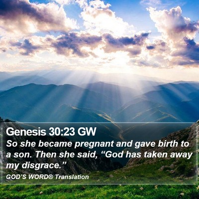 Genesis 30:23 GW Bible Verse Image