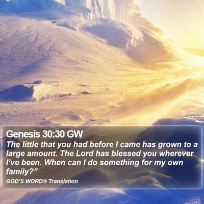 Genesis 30:30 GW Bible Verse Image