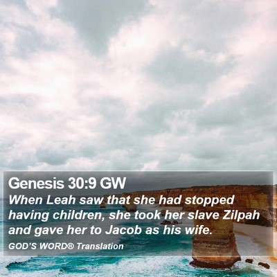 Genesis 30:9 GW Bible Verse Image
