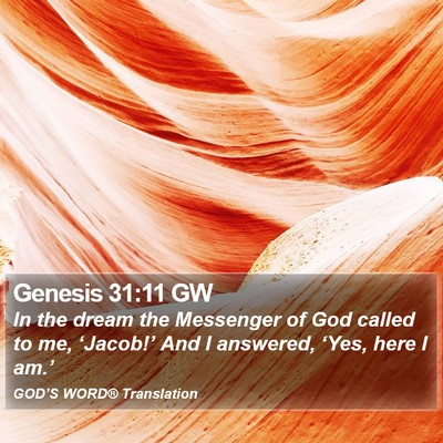 Genesis 31:11 GW Bible Verse Image