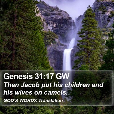 Genesis 31:17 GW Bible Verse Image