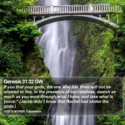 Genesis 31:32 GW Bible Verse Image