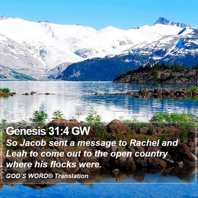 Genesis 31:4 GW Bible Verse Image