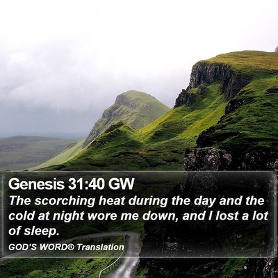 Genesis 31:40 GW Bible Verse Image