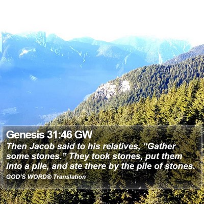 Genesis 31:46 GW Bible Verse Image