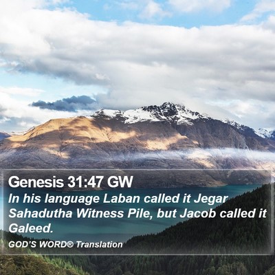 Genesis 31:47 GW Bible Verse Image