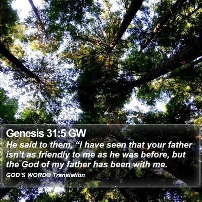 Genesis 31:5 GW Bible Verse Image