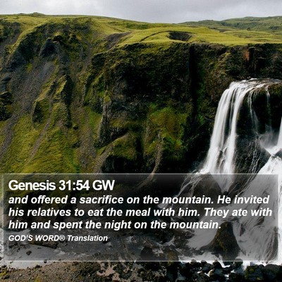 Genesis 31:54 GW Bible Verse Image