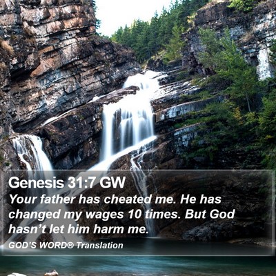 Genesis 31:7 GW Bible Verse Image