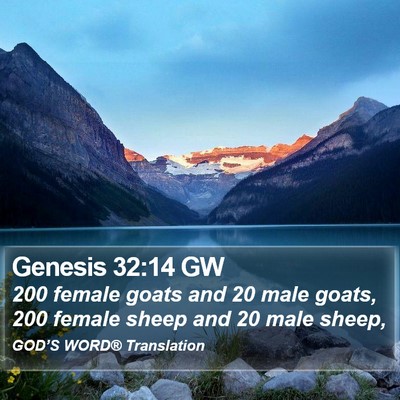Genesis 32:14 GW Bible Verse Image