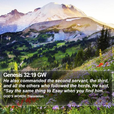 Genesis 32:19 GW Bible Verse Image