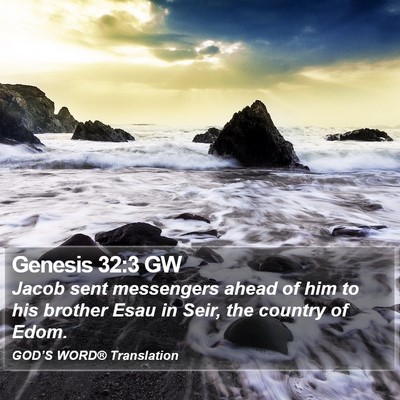 Genesis 32:3 GW Bible Verse Image