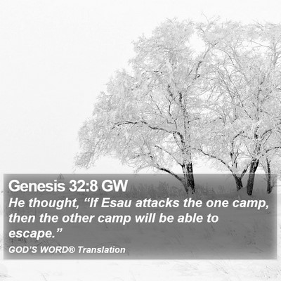 Genesis 32:8 GW Bible Verse Image