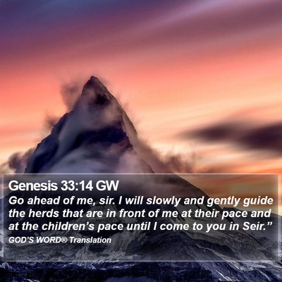 Genesis 33:14 GW Bible Verse Image