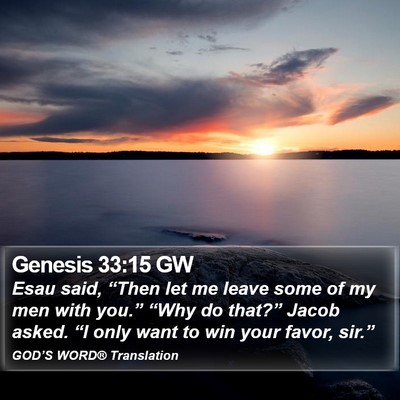 Genesis 33:15 GW Bible Verse Image