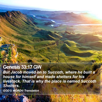 Genesis 33:17 GW Bible Verse Image