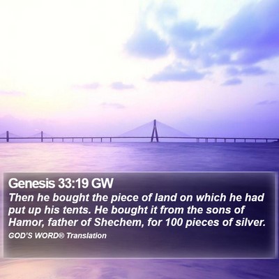 Genesis 33:19 GW Bible Verse Image