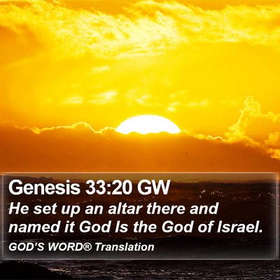 Genesis 33:20 GW Bible Verse Image