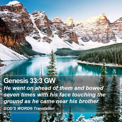 Genesis 33:3 GW Bible Verse Image