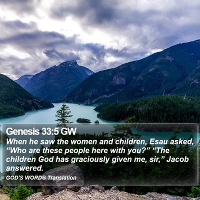 Genesis 33:5 GW Bible Verse Image