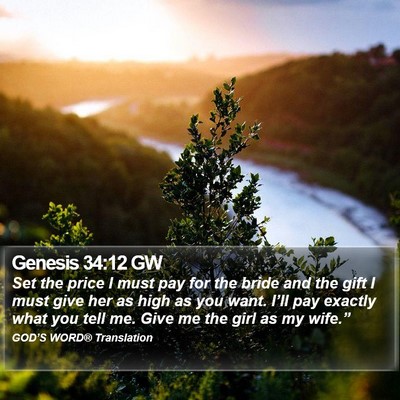 Genesis 34:12 GW Bible Verse Image
