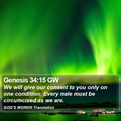 Genesis 34:15 GW Bible Verse Image