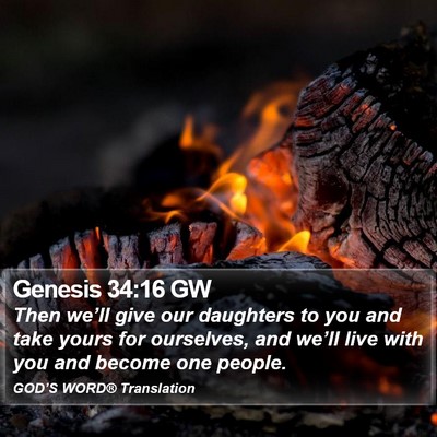 Genesis 34:16 GW Bible Verse Image