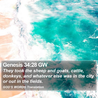 Genesis 34:28 GW Bible Verse Image