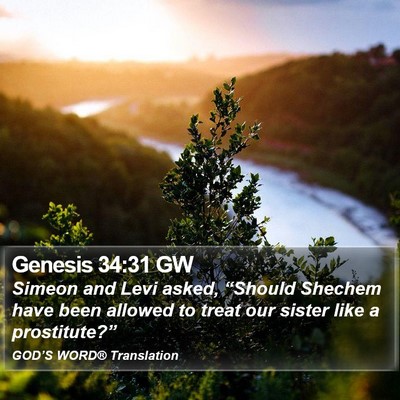 Genesis 34:31 GW Bible Verse Image