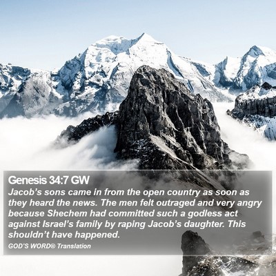 Genesis 34:7 GW Bible Verse Image