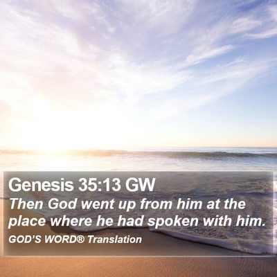 Genesis 35:13 GW Bible Verse Image