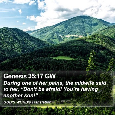 Genesis 35:17 GW Bible Verse Image