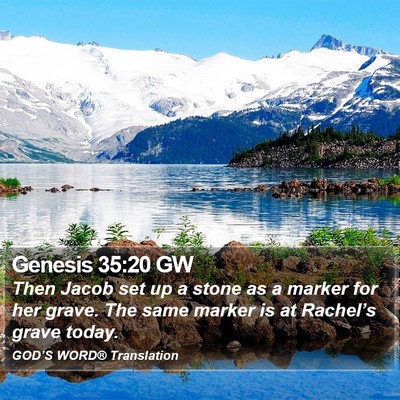 Genesis 35:20 GW Bible Verse Image