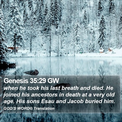 Genesis 35:29 GW Bible Verse Image