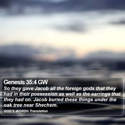 Genesis 35:4 GW Bible Verse Image