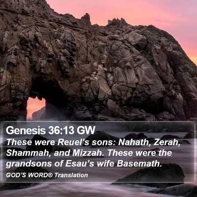 Genesis 36:13 GW Bible Verse Image