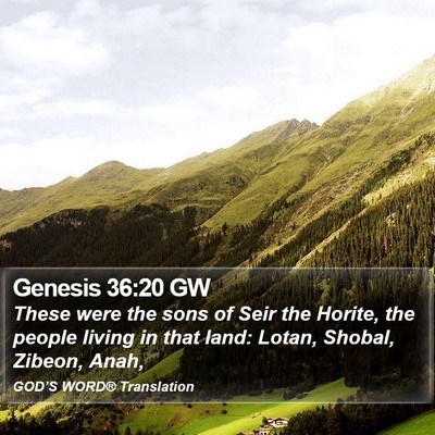 Genesis 36:20 GW Bible Verse Image