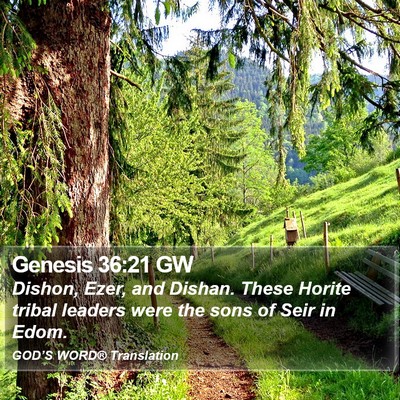 Genesis 36:21 GW Bible Verse Image