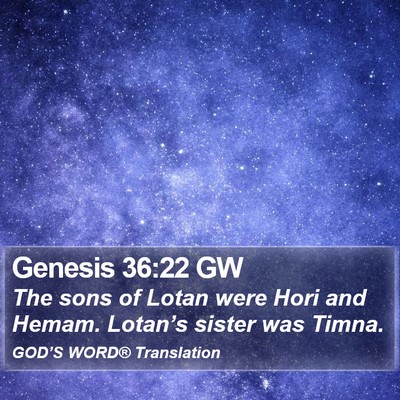 Genesis 36:22 GW Bible Verse Image