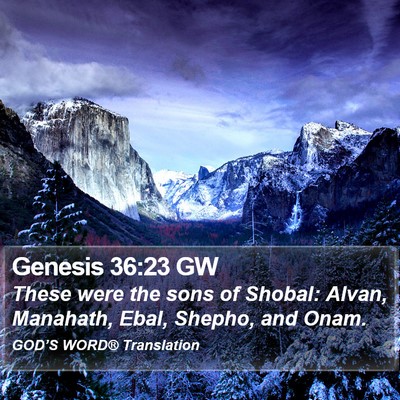 Genesis 36:23 GW Bible Verse Image