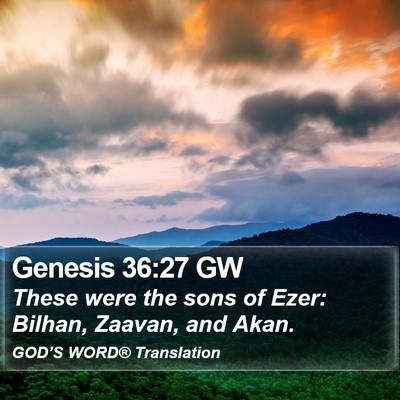 Genesis 36:27 GW Bible Verse Image