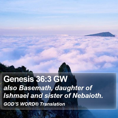Genesis 36:3 GW Bible Verse Image