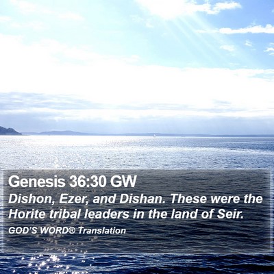 Genesis 36:30 GW Bible Verse Image