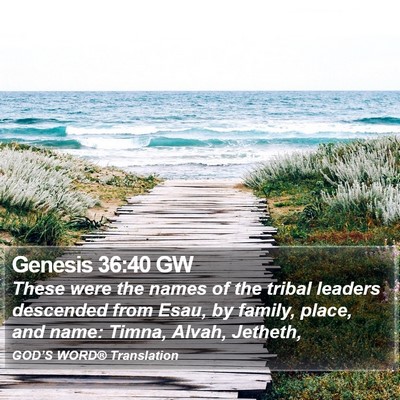 Genesis 36:40 GW Bible Verse Image