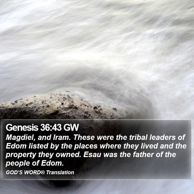 Genesis 36:43 GW Bible Verse Image