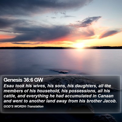 Genesis 36:6 GW Bible Verse Image