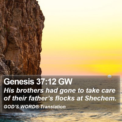 Genesis 37:12 GW Bible Verse Image